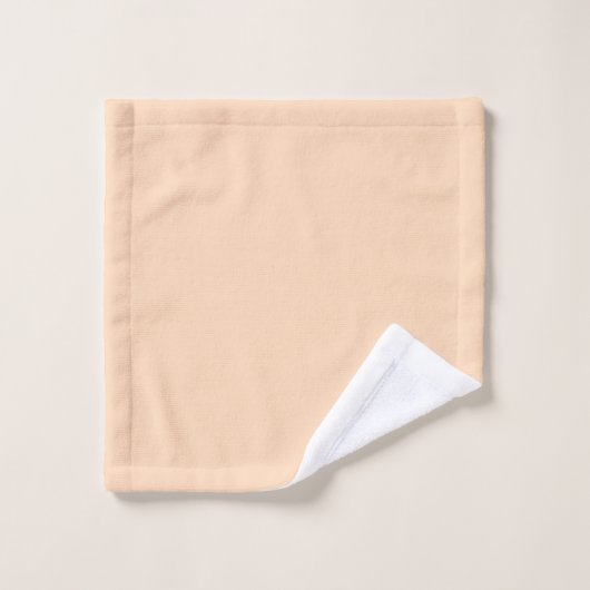 Pastel Peach Couleur solide | Classique | Élégant (Gant de toilette)