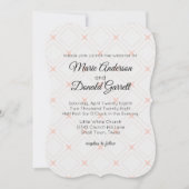 Pastel Peach Cream Faire-part de mariage géométriq (Devant)