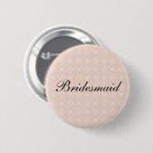 Pastel Peach en Gold Geometric Bridesmaid Ronde Button 5,7 Cm (Voorkant /achterkant)