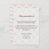 Pastel Peach en Gold Geometric Informatiekaartje (Voorkant / Achterkant)