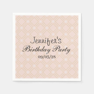 Pastel Peach en Gold Geometric Servet