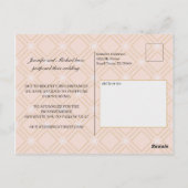 Pastel Peach en Gold Geometric Wijzig de datum Briefkaart (Achterkant)