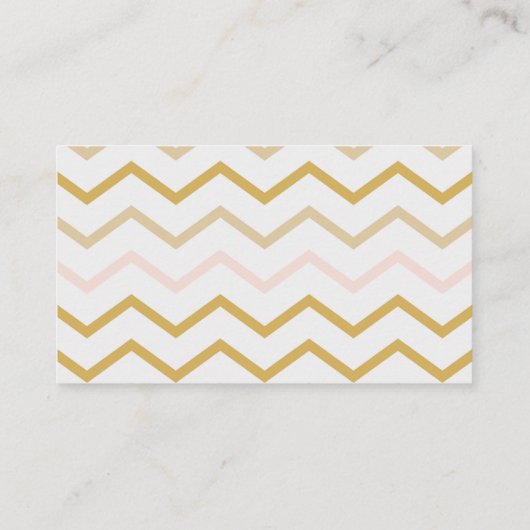 Pastel Peach en Gold Zig Zag Diaper Raffle Informatiekaartje (Achterkant)