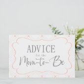 Pastel Peach et carte de conseil géométrique crème (Debout devant)