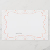 Pastel Peach et carte de conseil géométrique crème (Dos)