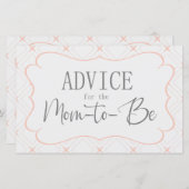 Pastel Peach et carte de conseil géométrique crème (Devant / Derrière)