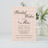 Pastel Peach et Gold Bridal Brunch Invitation (Debout devant)