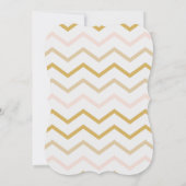 Pastel Peach et Gold Faire-part de mariage géométr (Dos)
