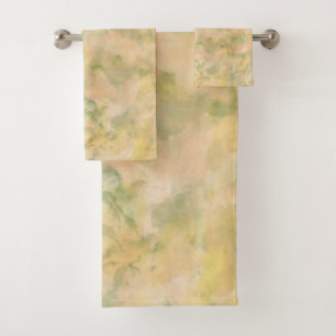 Pastel Peach et Green Marbled