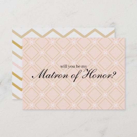 Pastel Peach Gold zal je zijn als mijn matron van (Voorkant / Achterkant)