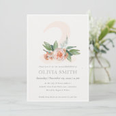 Pastel Peach Rose Floral Bunch 2e Invitation d'ann (Debout devant)