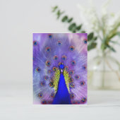 Pastel Peacock Blue Bird Briefkaart (Staand voorkant)