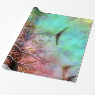 Pastel Peacock Feathers Cadeaupapier