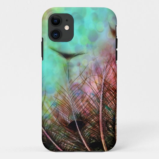 Pastel Peacock Feathers Case-Mate iPhone Case (Achterkant)
