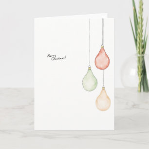 Pastel Pear Ornamenten Kerst Kaart