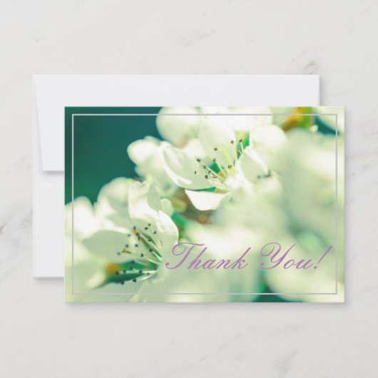 Pastel Pear Tree Blooms Merci Carte Plat (Devant)