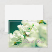 Pastel Pear Tree Blooms Merci Carte Plat (Devant / Derrière)
