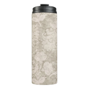Pastel Pearl Damask Patroon Thermosbeker