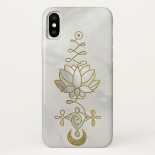 Pastel Pearl Unalome Lotus Symbool iPhone X Hoesje