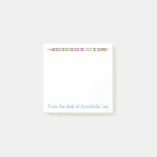 Pastel Pencil Vier Post-it® Notes (Voorkant)