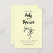 Pastel Penmanship Bewaar de datum Buttercream (Voorkant / Achterkant)