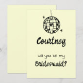 Pastel Penmanship Bruidsmeisje Botercrème Kaart (Voorkant / Achterkant)