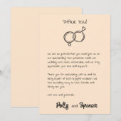 Pastel Penmanship Dankkaart Abrikoos Kaart (Voorkant / Achterkant)