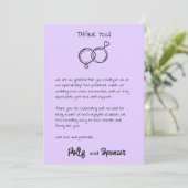 Pastel Penmanship Dankkaart Lavendel Kaart (Staand voorkant)