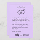 Pastel Penmanship Dankkaart Lavendel Kaart (Voorkant / Achterkant)