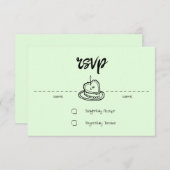 Pastel Penmanship RSVP Card Bleke varen (Voorkant / Achterkant)