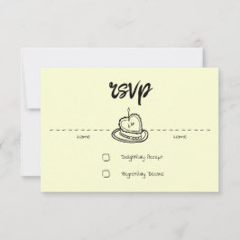Pastel Penmanship RSVP Card Buttercream Kaartje
