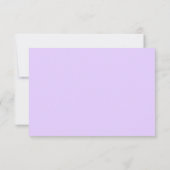 Pastel Penmanship RSVP Card Lavendel (Achterkant)