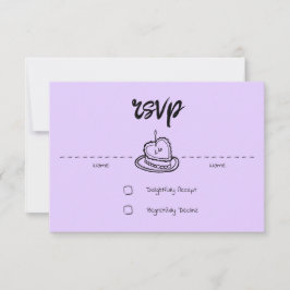 Pastel Penmanship RSVP Card Lavendel Kaartje