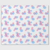 Pastel Penseel Stroke Circles Ontwerp Wrapping Pap Cadeaupapier (Vlak)