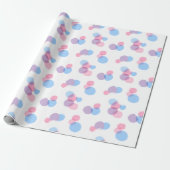 Pastel Penseel Stroke Circles Ontwerp Wrapping Pap Cadeaupapier (Uitgerold)