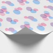 Pastel Penseel Stroke Circles Ontwerp Wrapping Pap Cadeaupapier (Hoek)