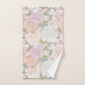 Pastel Peony & Butterfly Flower Motif (Serviette à main)