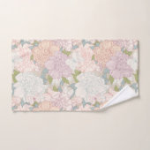 Pastel Peony & Butterfly Flower Pattern Bad Handdoek (Handdoek)