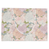 Pastel Peony & Butterfly Flower Pattern Groot Cadeauzakje (Achterkant)
