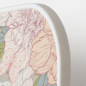 Pastel Peony & Butterfly Flower Pattern Pickleball Paddle (Links Detail)