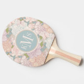 Pastel Peony & Butterfly Flower Pattern Tafeltennisbatje (Zijkant)