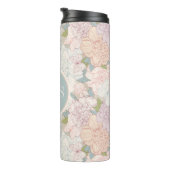 Pastel Peony & Butterfly Flower Pattern Thermosbeker (Geroteerd rechts)