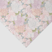 Pastel Peony & Butterfly Flower Pattern Tissuepapier (Detail)