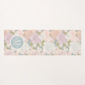Pastel Peony & Butterfly Flower Pattern Yogamat (Voorkant (horizontaal))