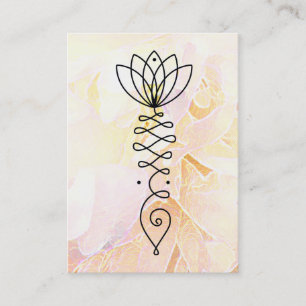 *~* Pastel Peony Healer Massage Reiki Yoga Lotus Visitekaartje