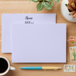 Pastel Periwinkle Paarse trouwenveloppen Envelop