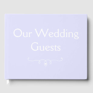 Pastel Periwinkle Purple Mariage Livre d'invité