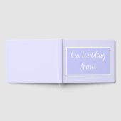 Pastel Periwinkle Purple Mariage Livre d'invité (Complet)