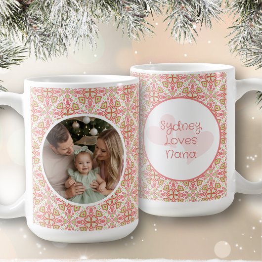 Pastel Personalized Photo Mug With Message