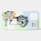 Pastel personnalisé Shih Tzu coque iphone Apple (Verso (horizontal))